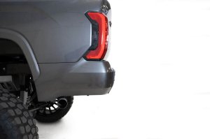 Toyota Tundra Bumper - Rear - Addictive Desert Designs - Stealth Fighter - Hammered Black Powder Coat with Satin Black Aluminum Accent Panels - `22-`27